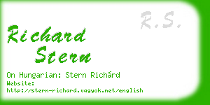 richard stern business card